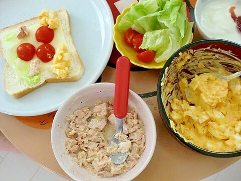 子どもと作る♪サンドイッチバイキング